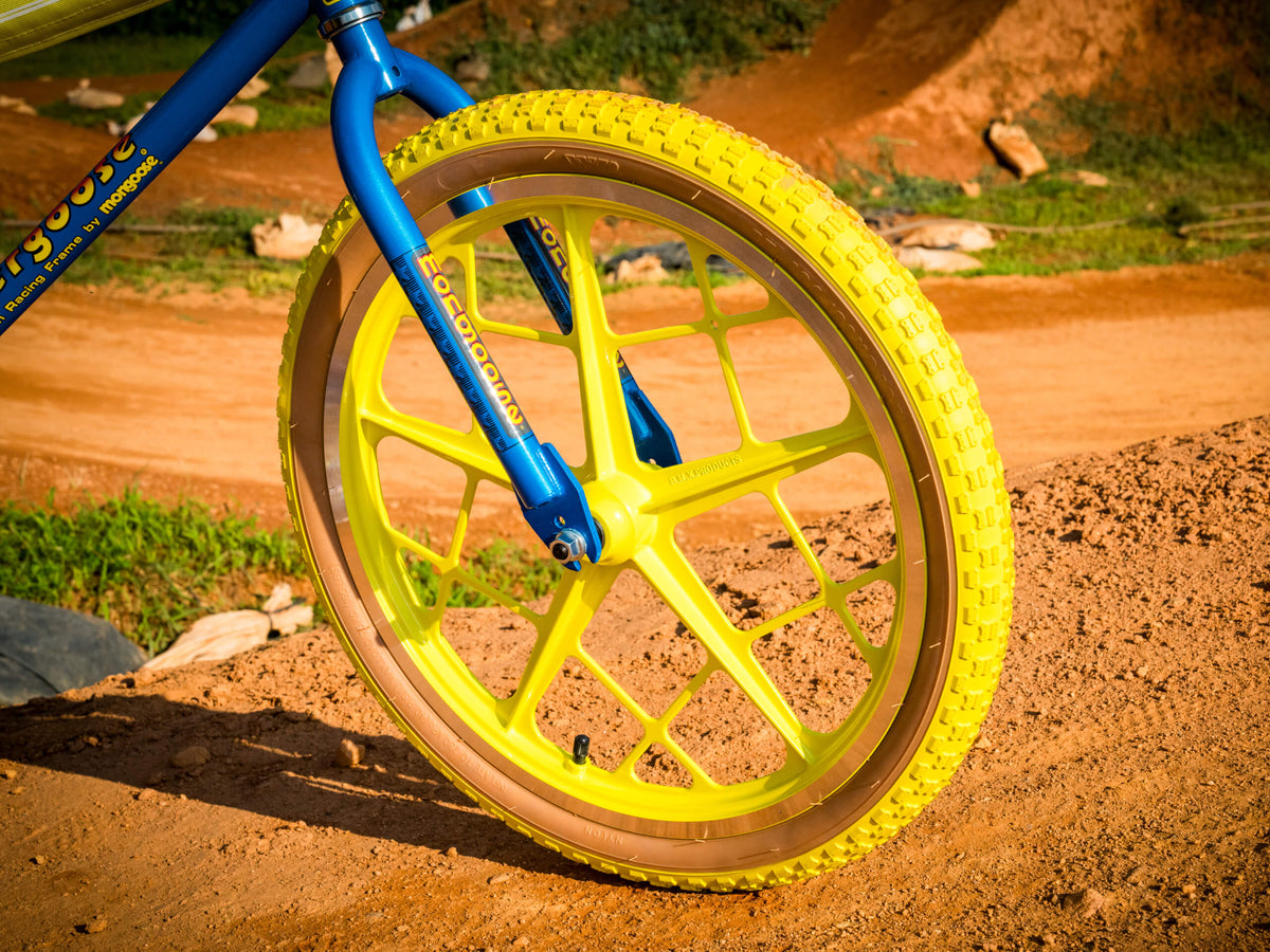 Bmx yellow mag wheels on sale